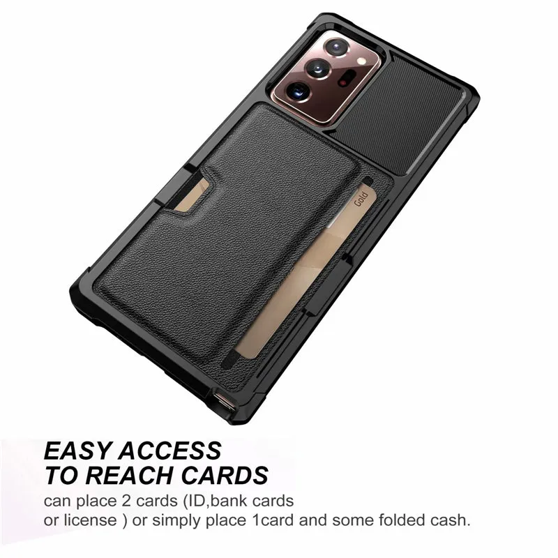 Magnetic Leather Card Pocket Bag Case for Samsung Galaxy