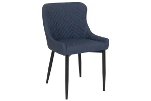 Martos - Blue Faux Leather Dining Chair