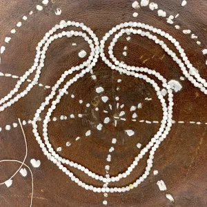 Mother of Pearl 2.3mm Faceted Rounds Bead Strand