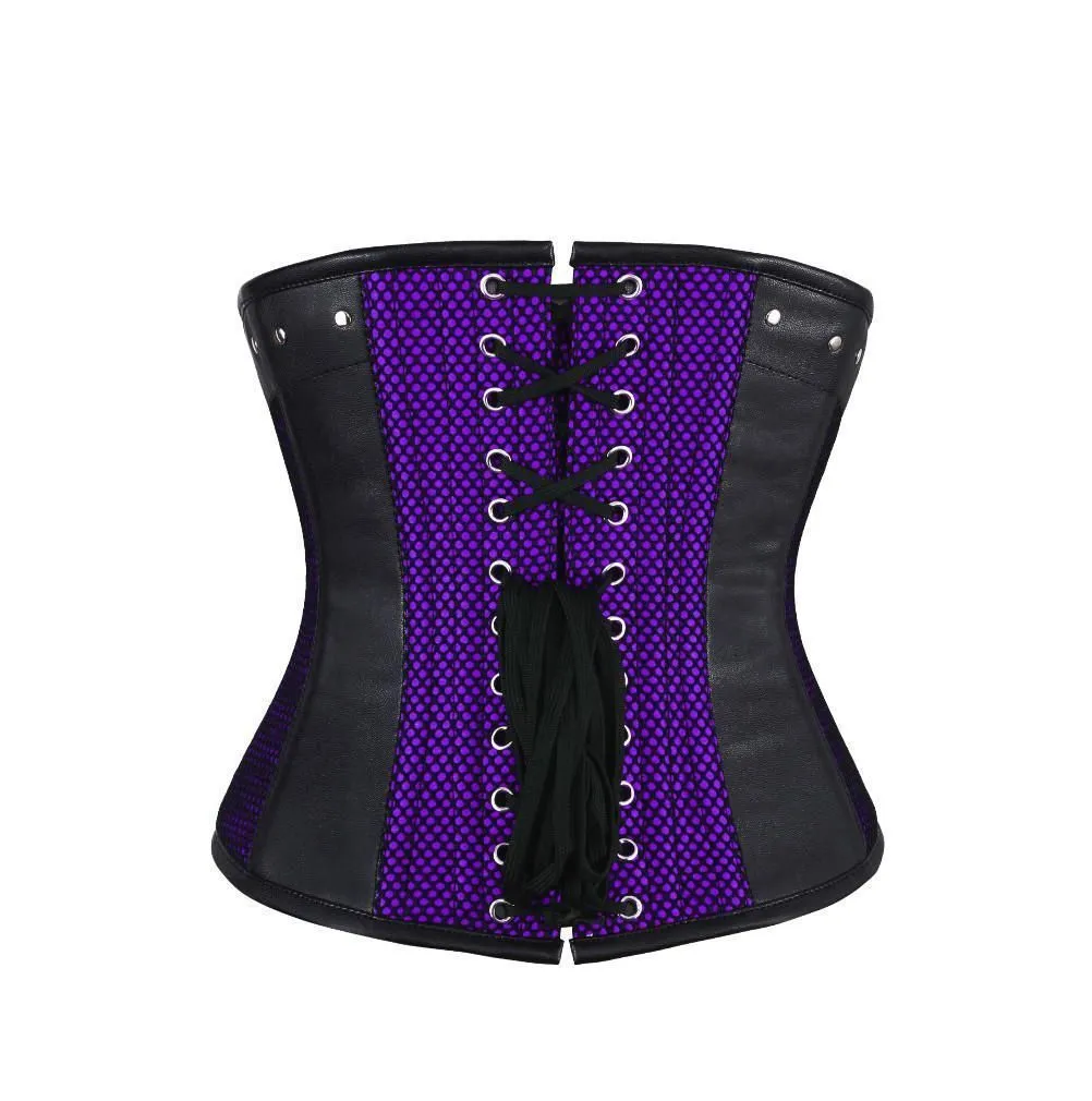 Murphy Faux Leather Gothic Underbust Corset