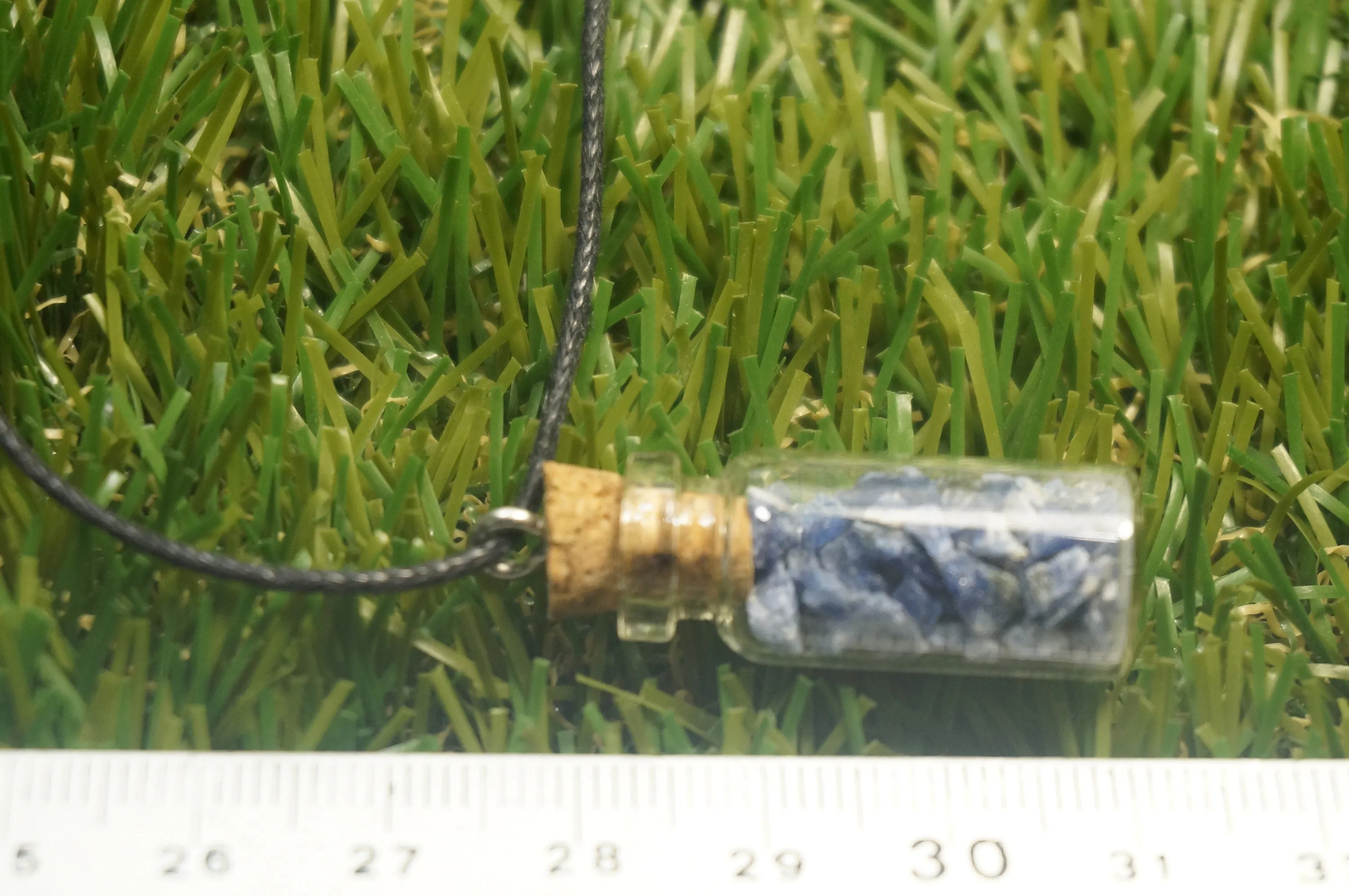 natural sodalite necklace botτle rough mineral stone birthstone blue healing therapy gift idea