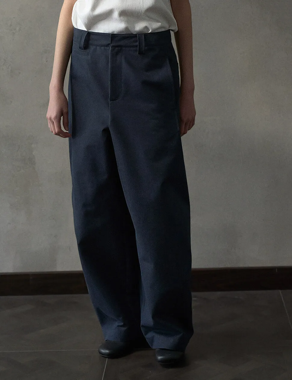 Navy Wide Leg Pants