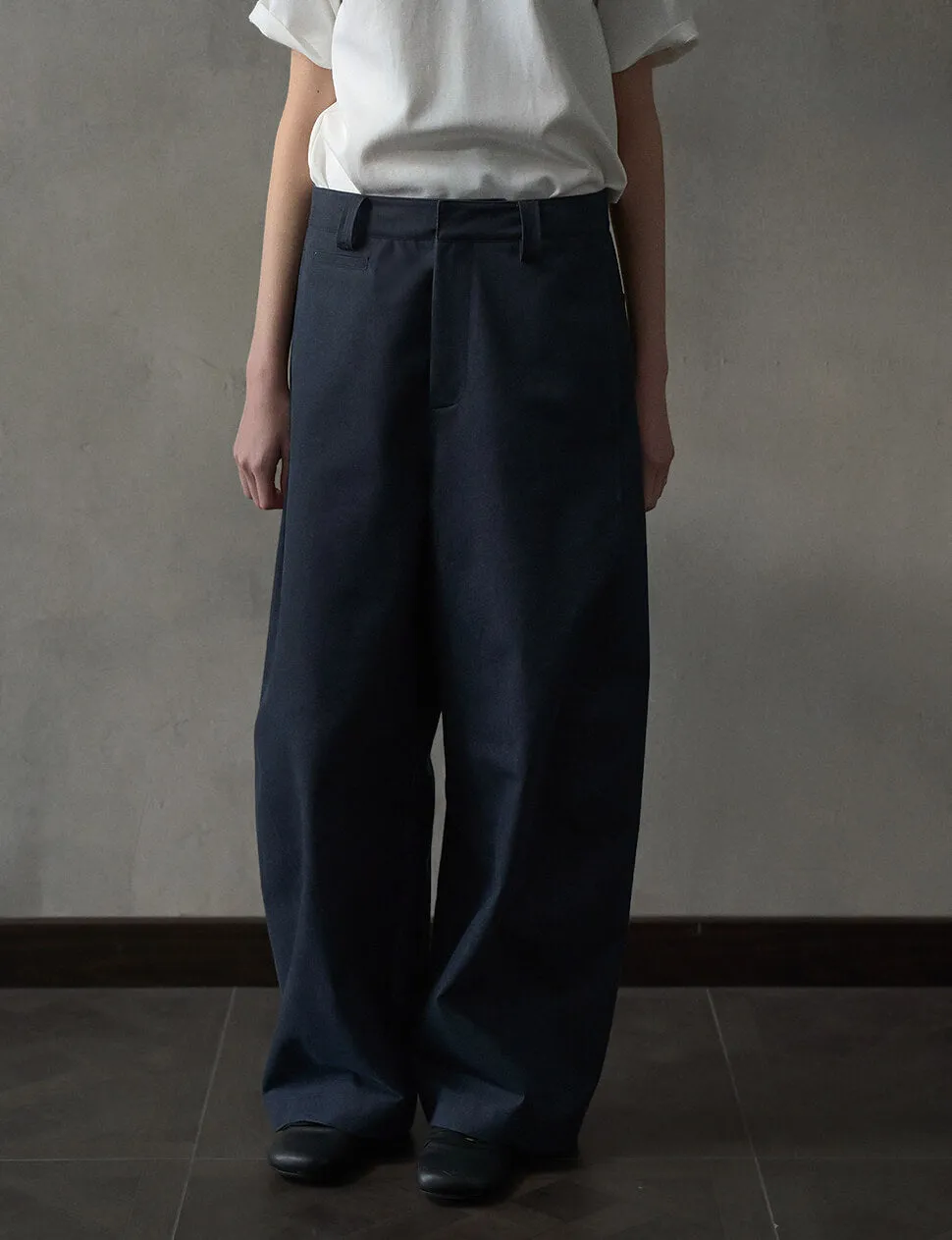 Navy Wide Leg Pants