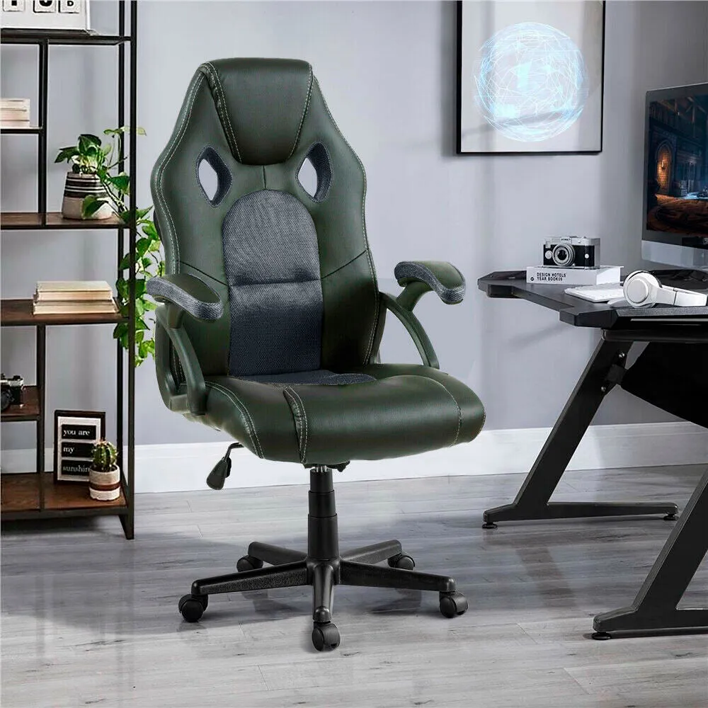 Neo Grey/Black Leather Mesh PC Office Chair