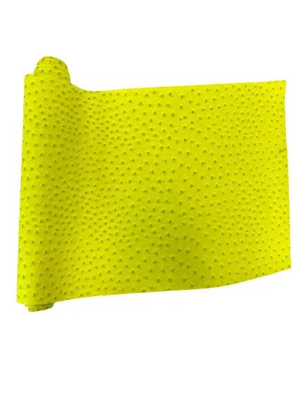 Neon Yellow Saratoga Ostrich Faux Leather Vinyl Fabric