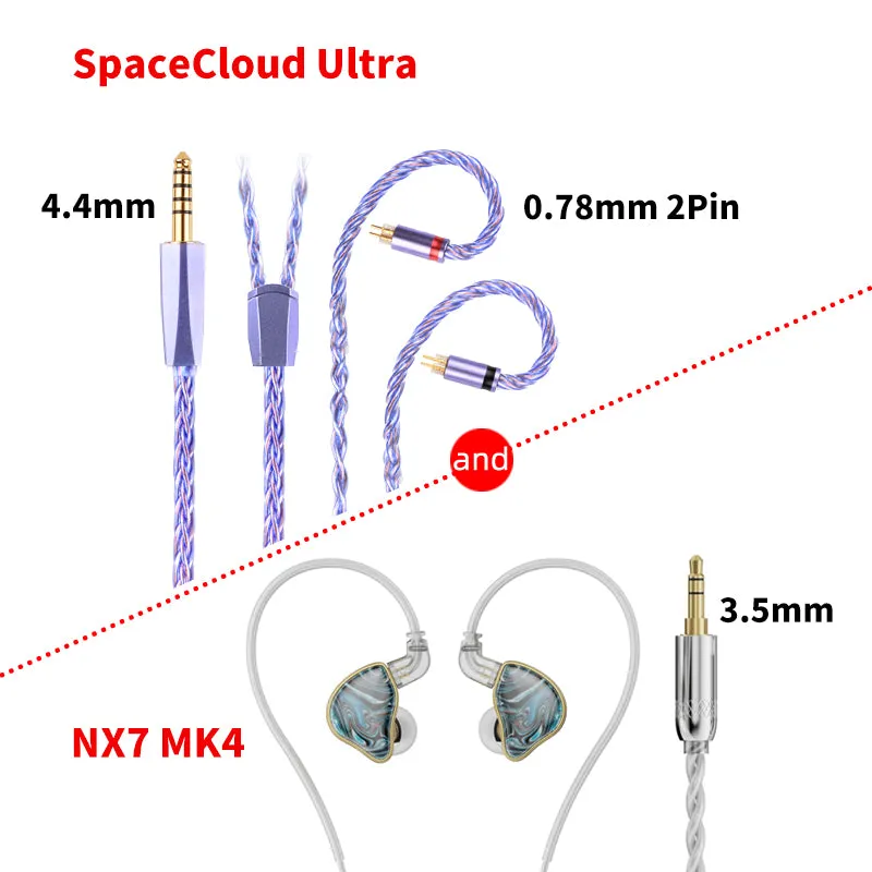 NiceHCK NX7 MK4 HiFi Audiophile IEM In Ear Monitor Earphones 7 Driver Units Hybrid Music Sport Earbud With Detachable 0.78mm 2Pin Cable MK3, NX7MK4 Headphone