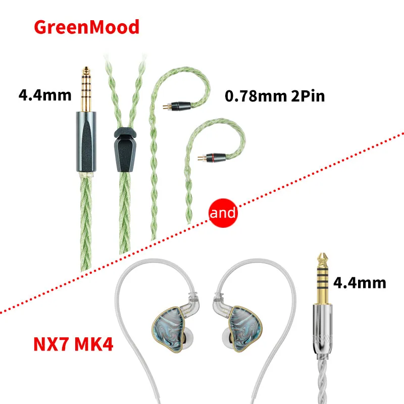 NiceHCK NX7 MK4 HiFi Audiophile IEM In Ear Monitor Earphones 7 Driver Units Hybrid Music Sport Earbud With Detachable 0.78mm 2Pin Cable MK3, NX7MK4 Headphone