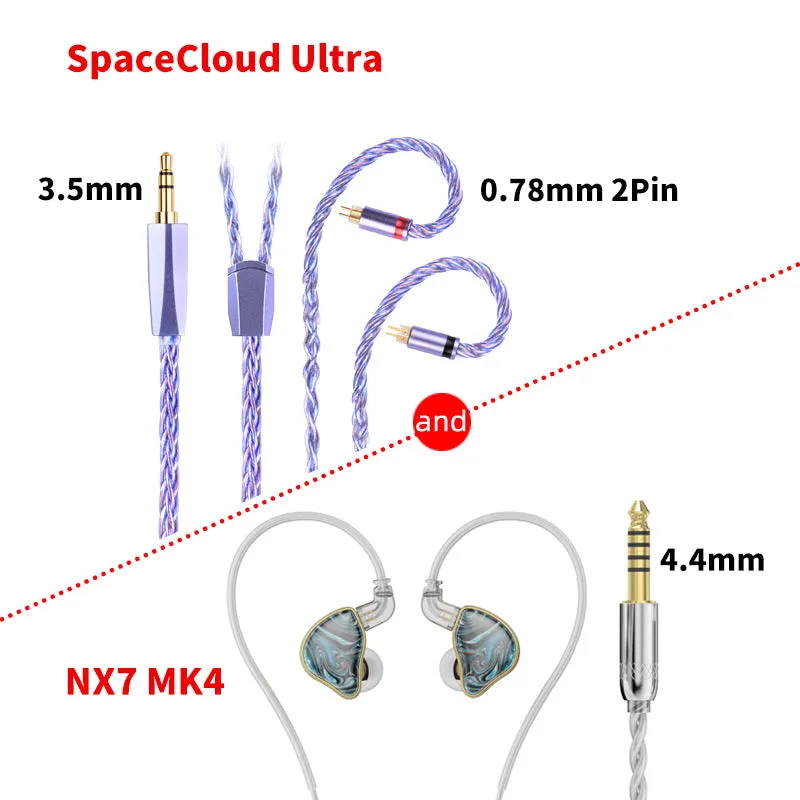 NiceHCK NX7 MK4 HiFi Audiophile IEM In Ear Monitor Earphones 7 Driver Units Hybrid Music Sport Earbud With Detachable 0.78mm 2Pin Cable MK3, NX7MK4 Headphone