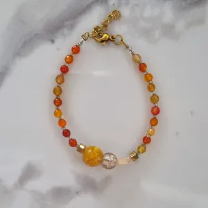 Oragne agate bracelet