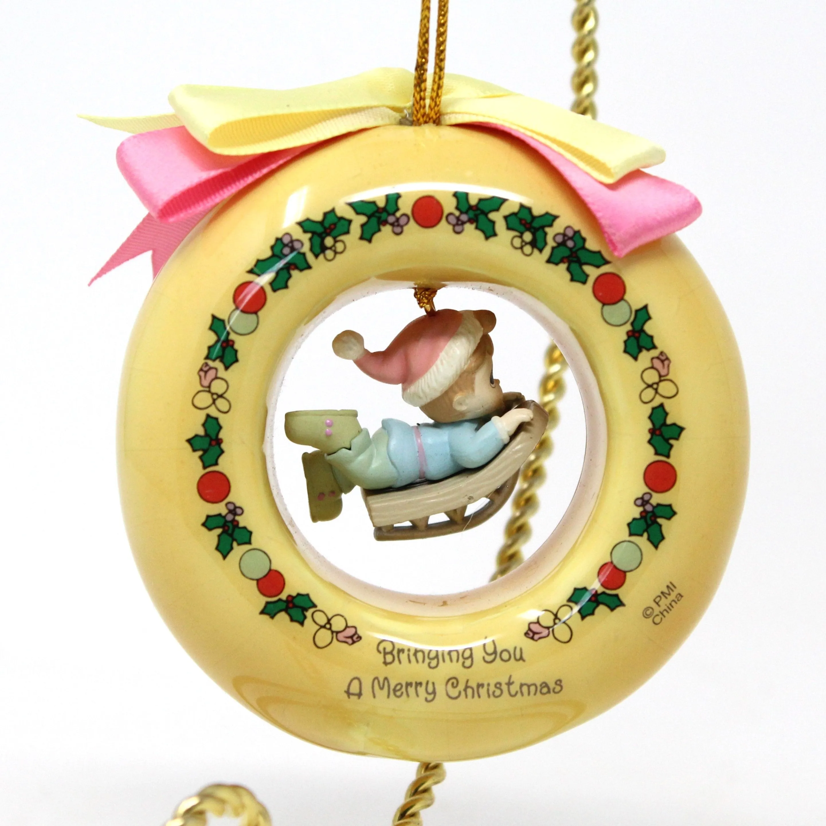 Ornaments, Enesco, Precious Moments, Bringing You A Merry Christmas, 1996, Vintage