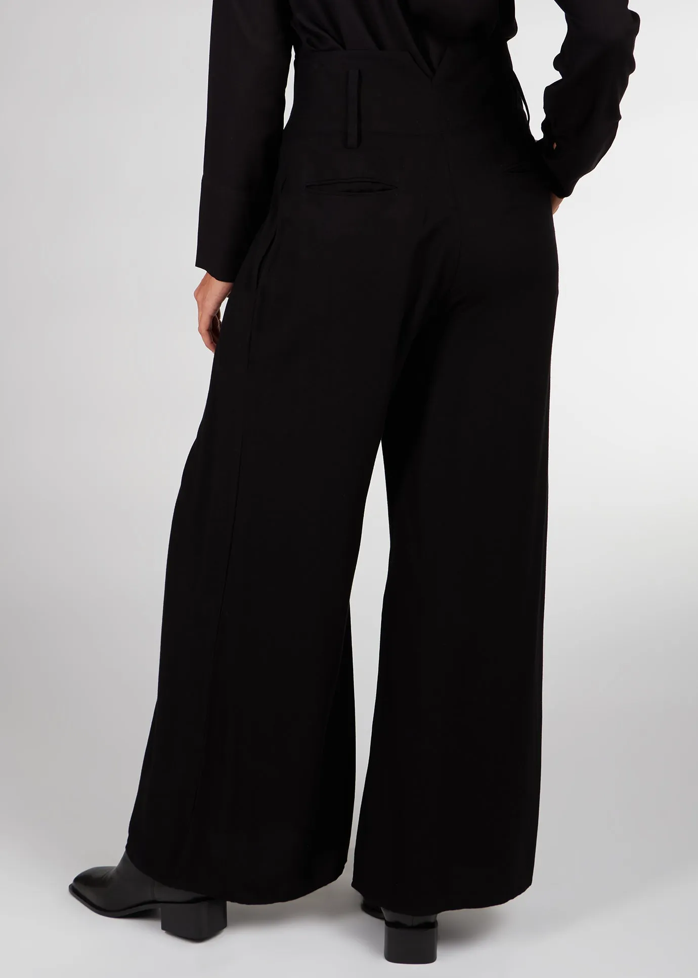 Paper Bag Trousers Black