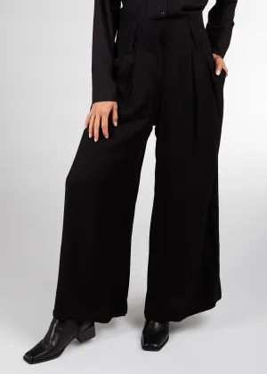 Paper Bag Trousers Black