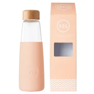 Paradise Peach Glass Water Bottle