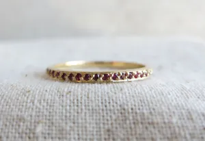 Pave Ruby Eternity Band