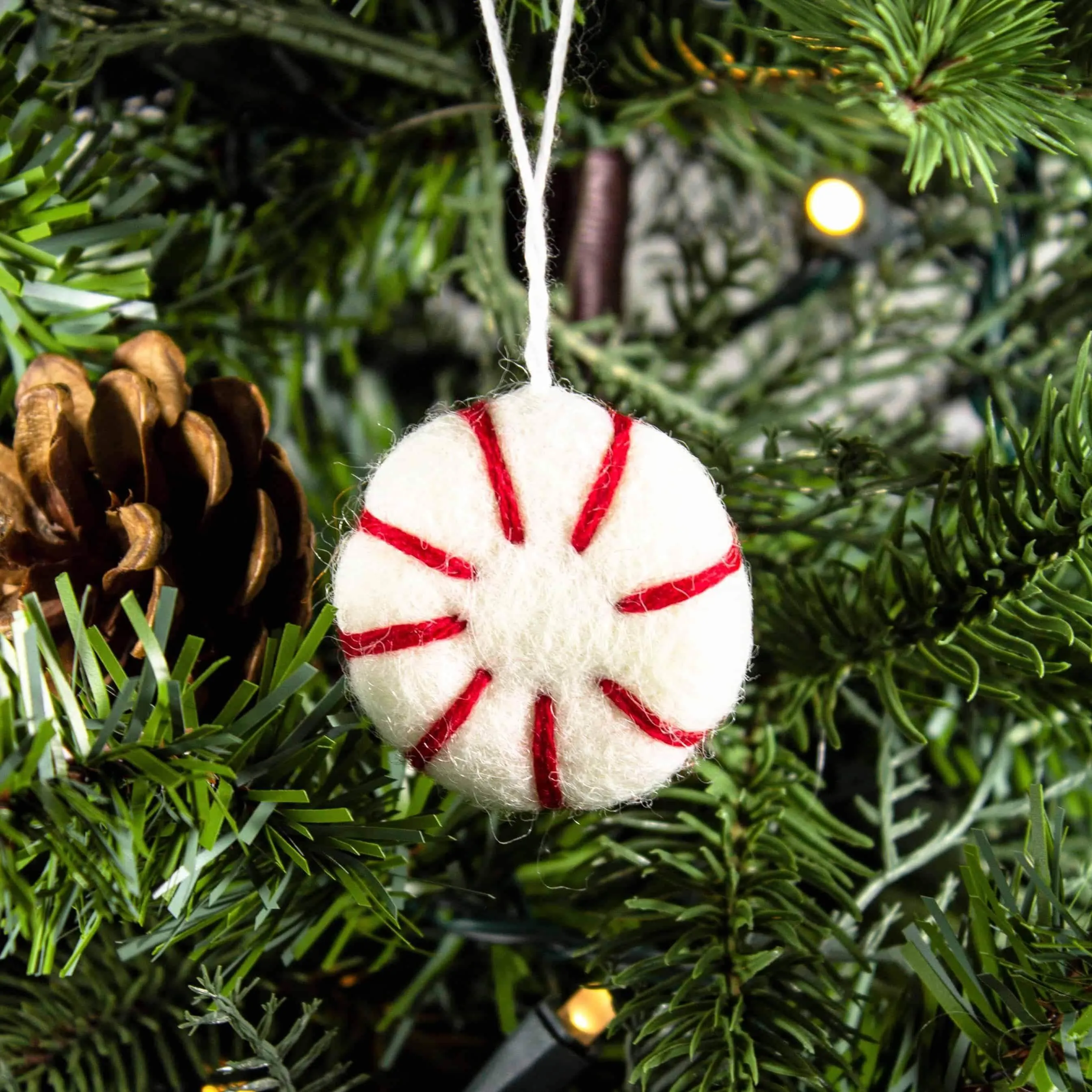 Peppermint Eco Fresheners Ornaments - Whites - Set of 6