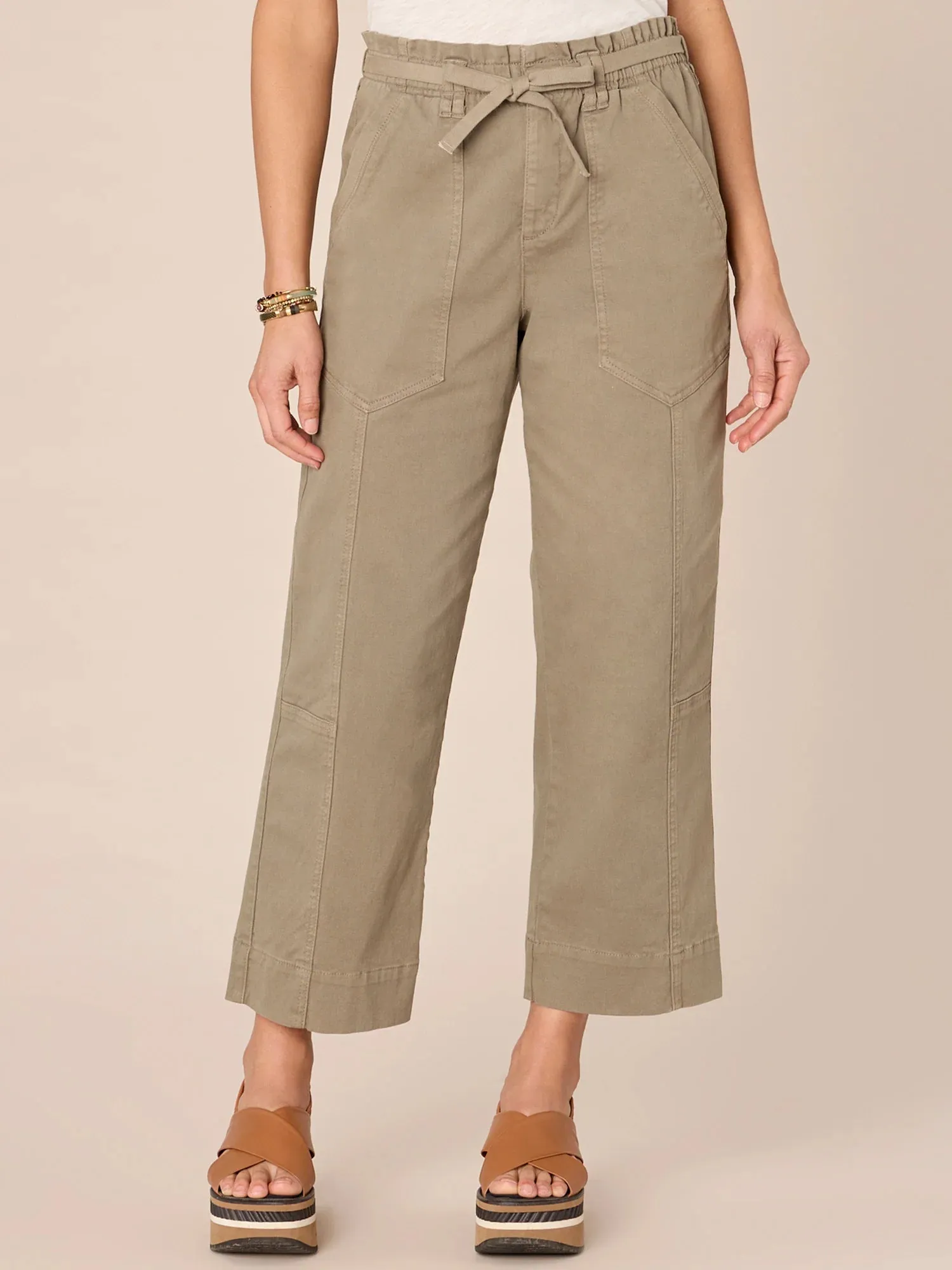 Petite Absolution Relaxed Paper Bag Waist Straight Leg Pant