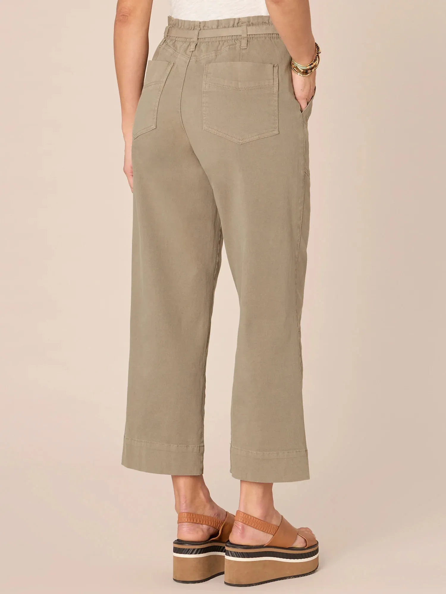 Petite Absolution Relaxed Paper Bag Waist Straight Leg Pant