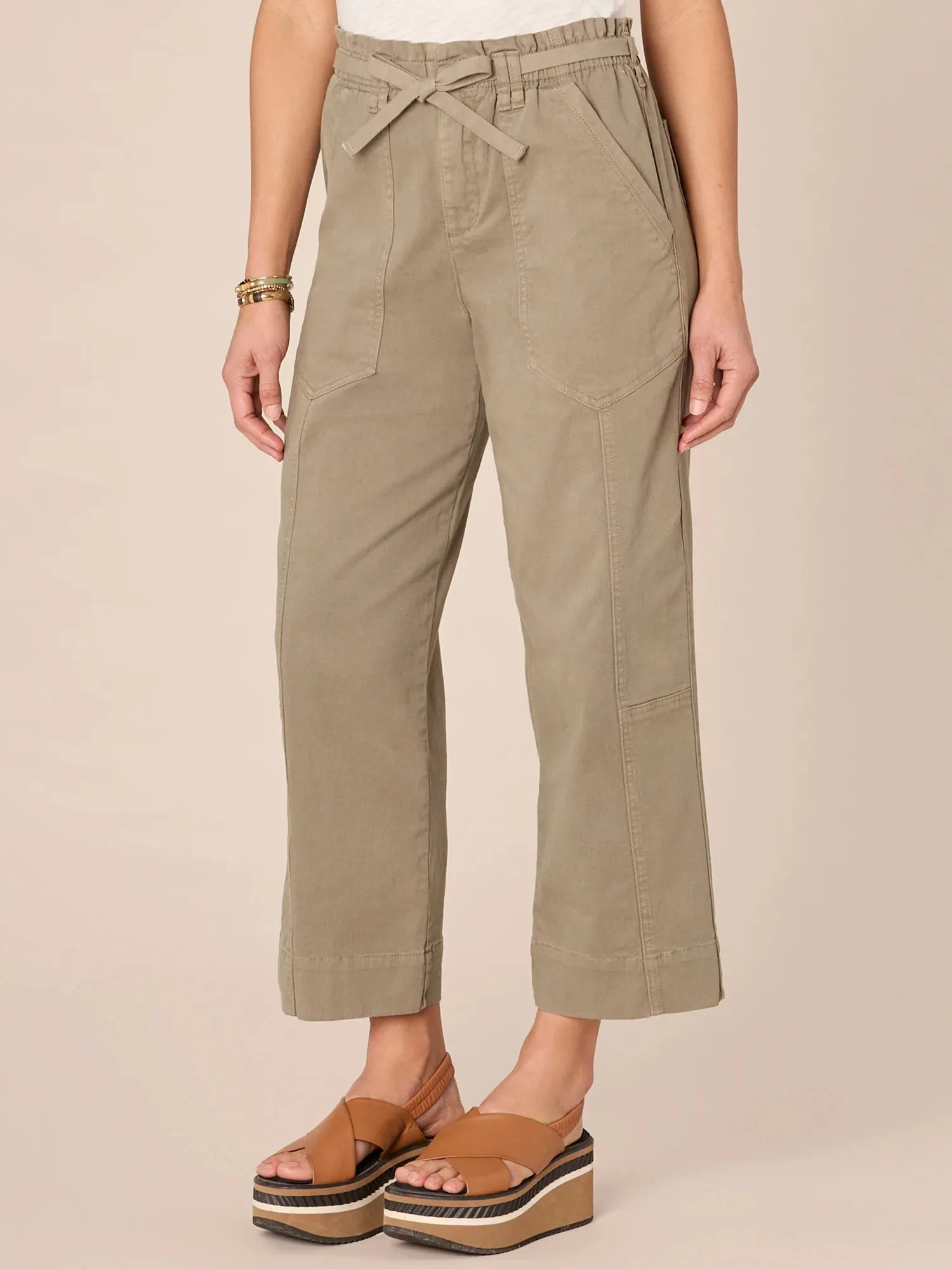 Petite Absolution Relaxed Paper Bag Waist Straight Leg Pant