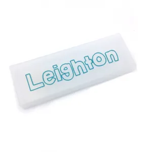 Plastic Pencil Case - Transparent (Turquoise Name)