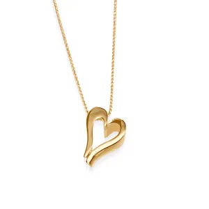 Precious Gold Heart Pendant Necklace