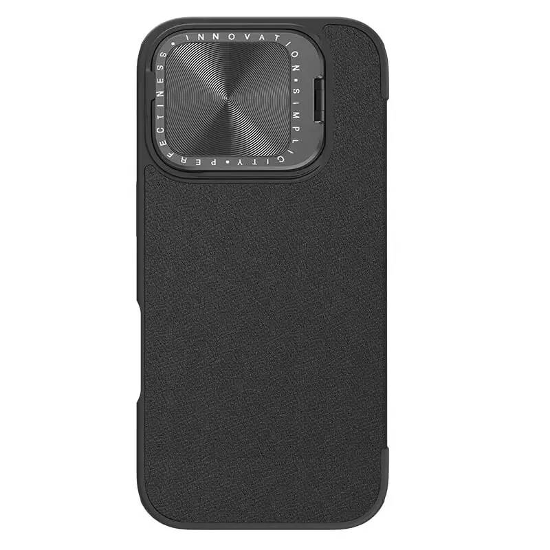 Qin Pro Leather PC Phone Case With Lens Bracket For iPhone