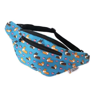 "Sploot Corgis" Blue Fanny Pack