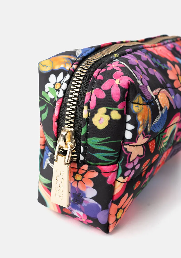 Rainbow Floral Print Popsy Pencil Case