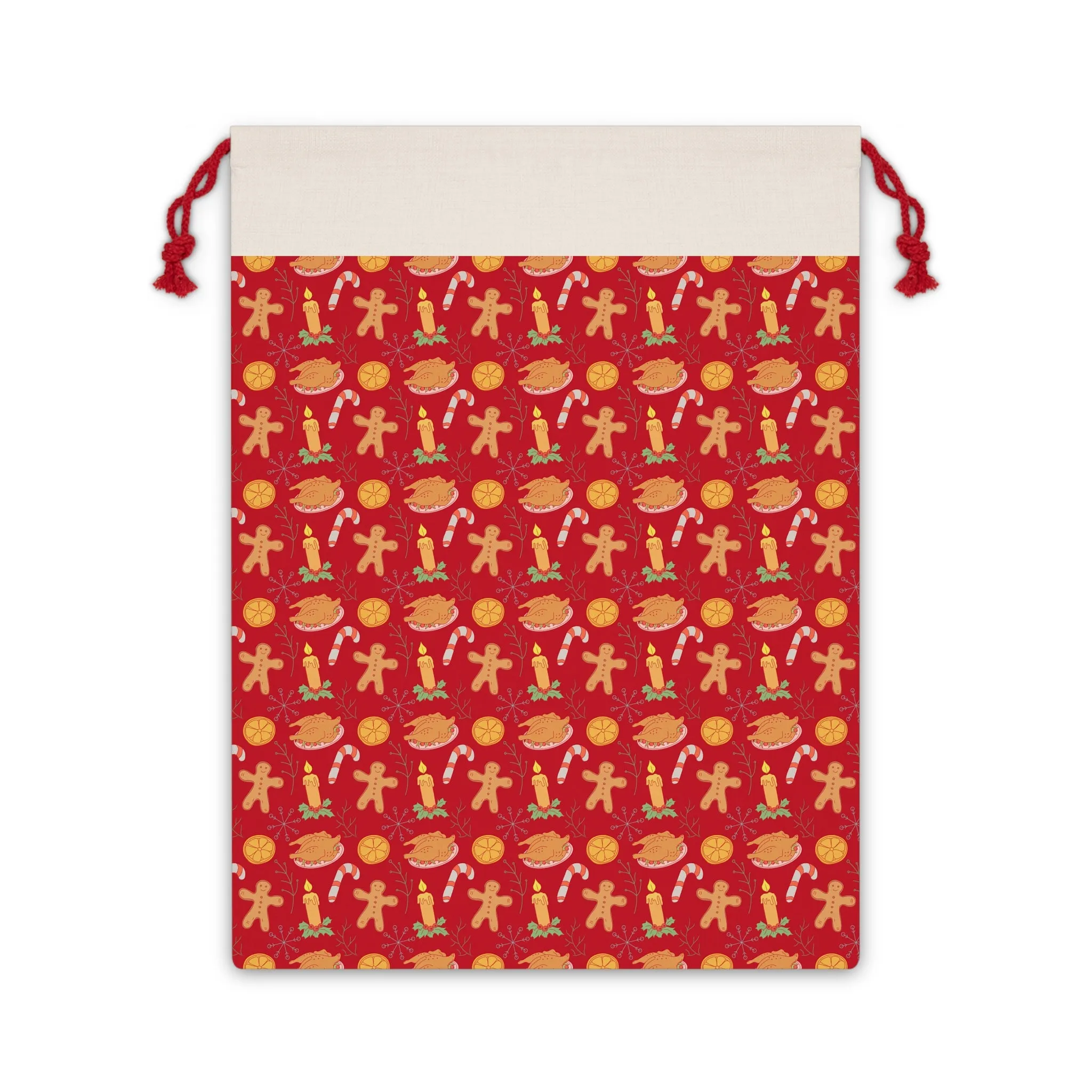 Reusable Christmas Gift Bag : Premium Santa Sack, Eco-Friendly Vintage Holiday Wrapping