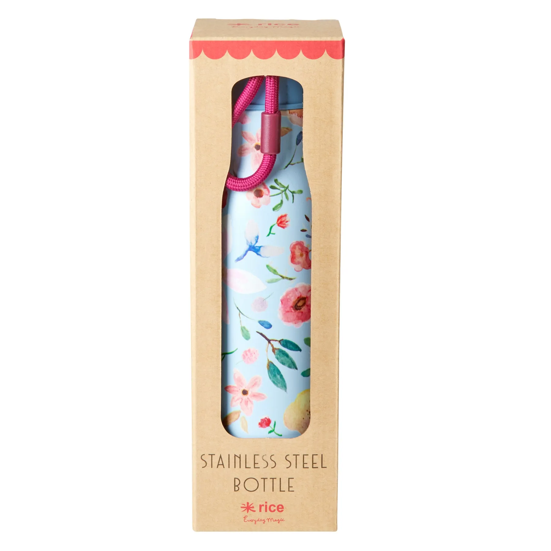 Rice DK Stainless Steel Drinking Bottle with Selma Flower Print