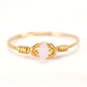 Rose Quartz Dainty Ring