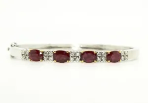 Ruby & Diamond  Bangle / Item code:BNG1