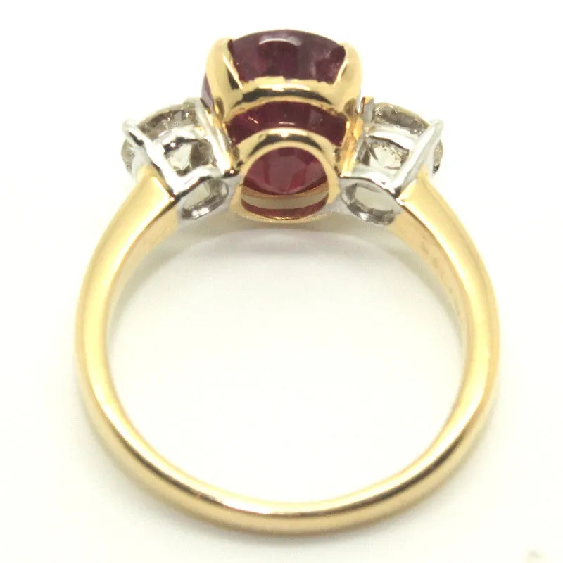 Ruby & Diamond Classic 3 Stone Ring AD No. 0467