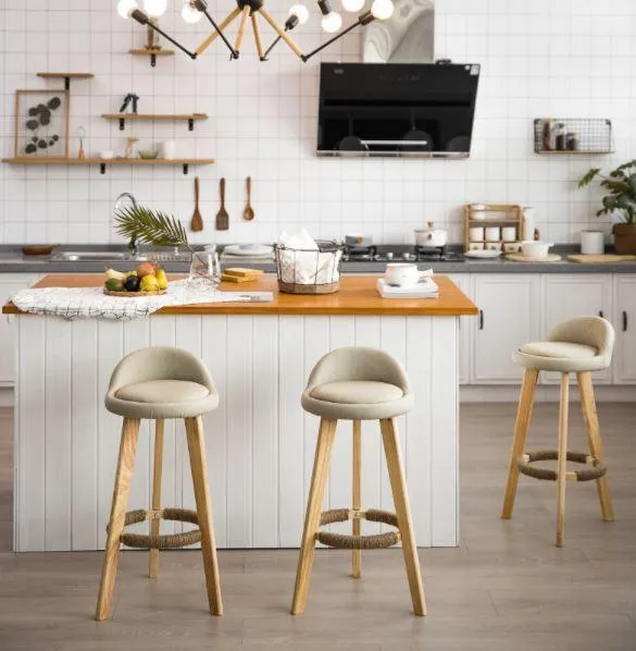 Rustic Wood Bar Stool | CARL