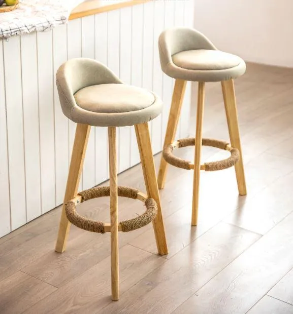 Rustic Wood Bar Stool | CARL