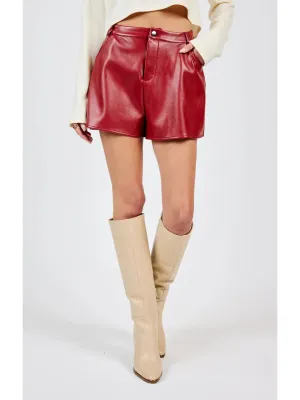 Sadie & Sage Night Vision Faux Leather Shorts