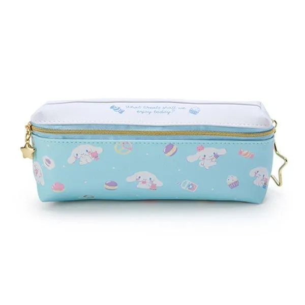 SANRIO Double Leather Pencil Case Melody KIKI & LALA Little twin stars Cinnamoroll Metal Zipper