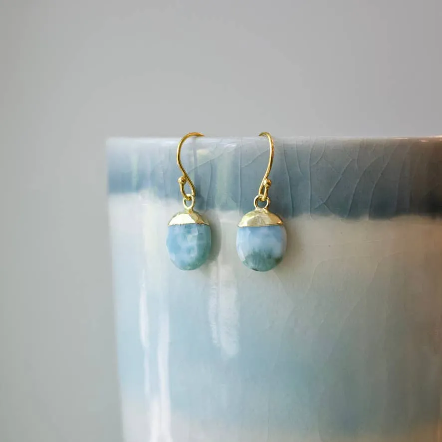 Semi Precious Drop Earrings 1215E