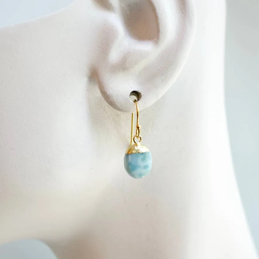 Semi Precious Drop Earrings 1215E