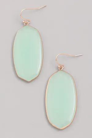 Semi-precious stone drop earrings