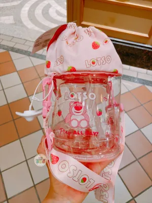 SHDL - Lotso Drink Bottle with Drawstring Bag Set