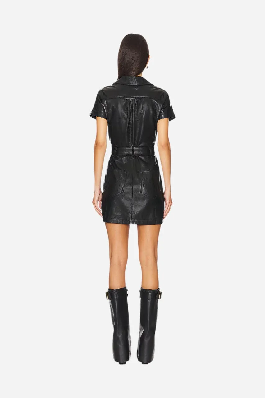 Show Me Your Mumu Outlaw Dress Black Faux Leather