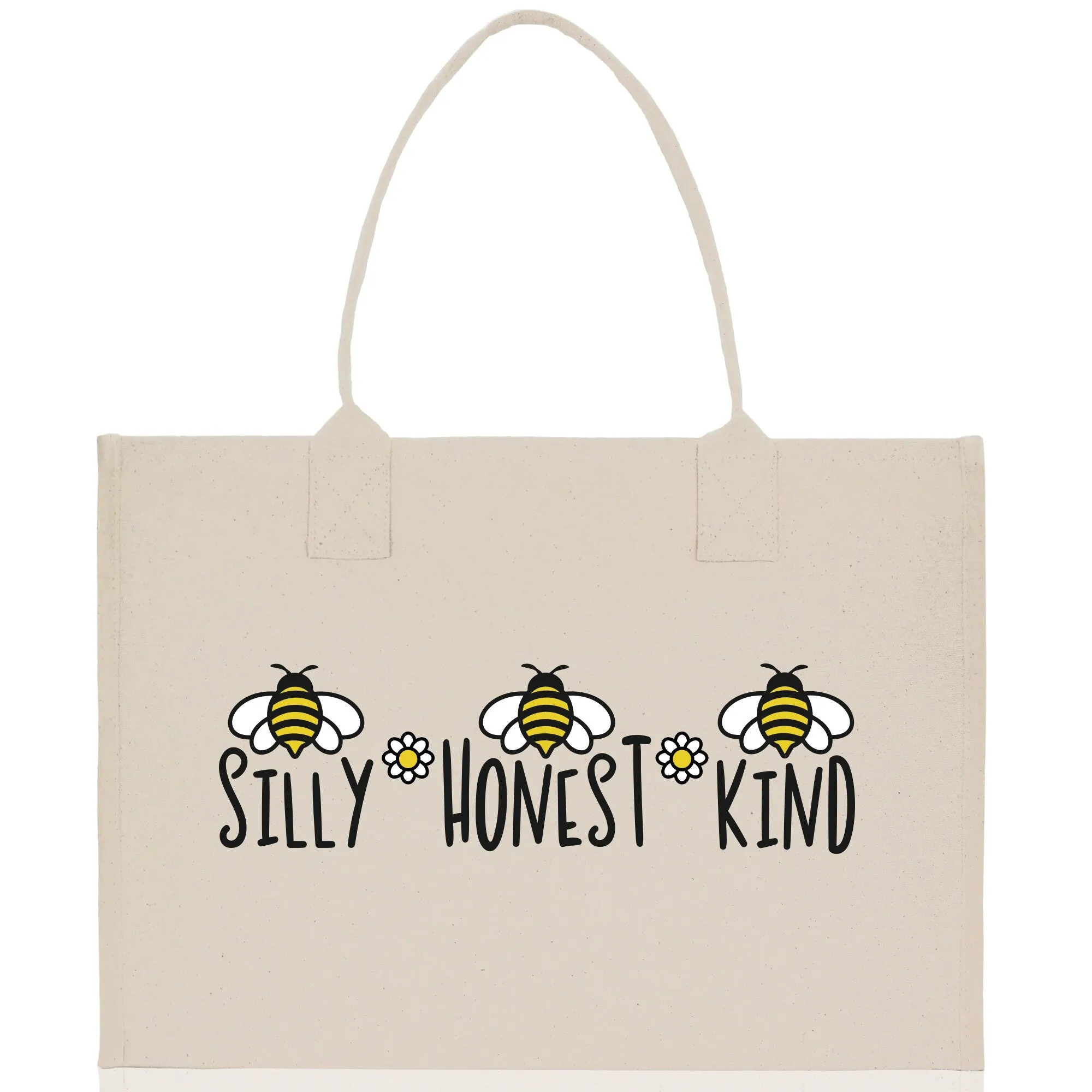 Silly Honest KindCotton Canvas Tote Bag Nurse Appreciation Gift Bag Gift for Her Birthday Gift Bee Kind Mental Health Matters Save The Bees