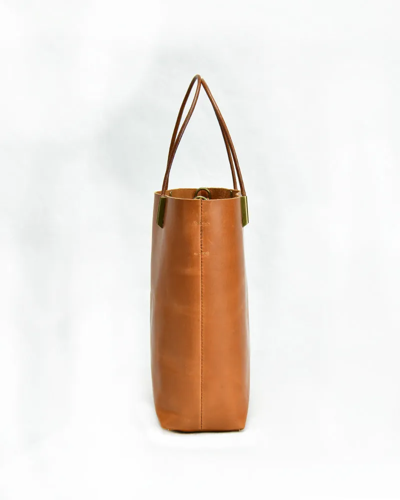 Simple Style Vege Tanned Leather Tote Handbags 9020