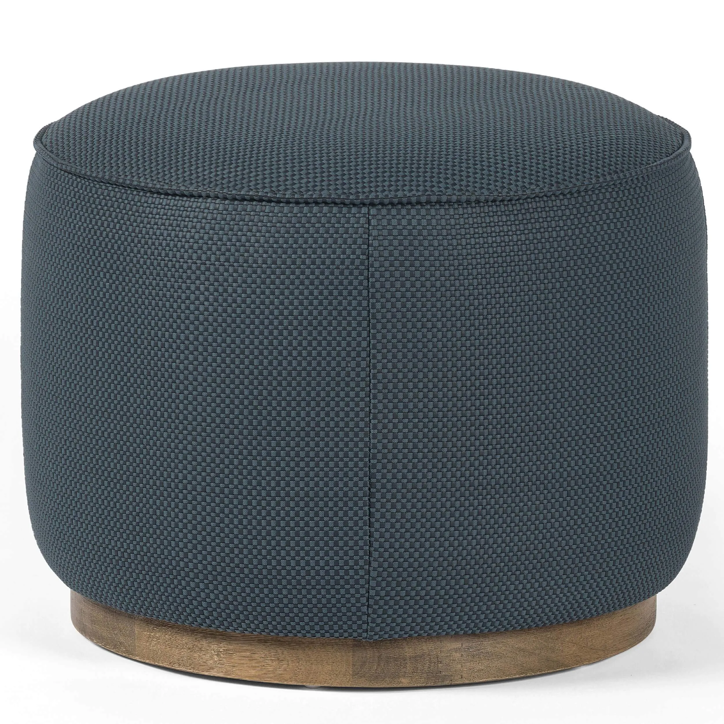 Sinclair Round Ottoman, Fresno Cobalt