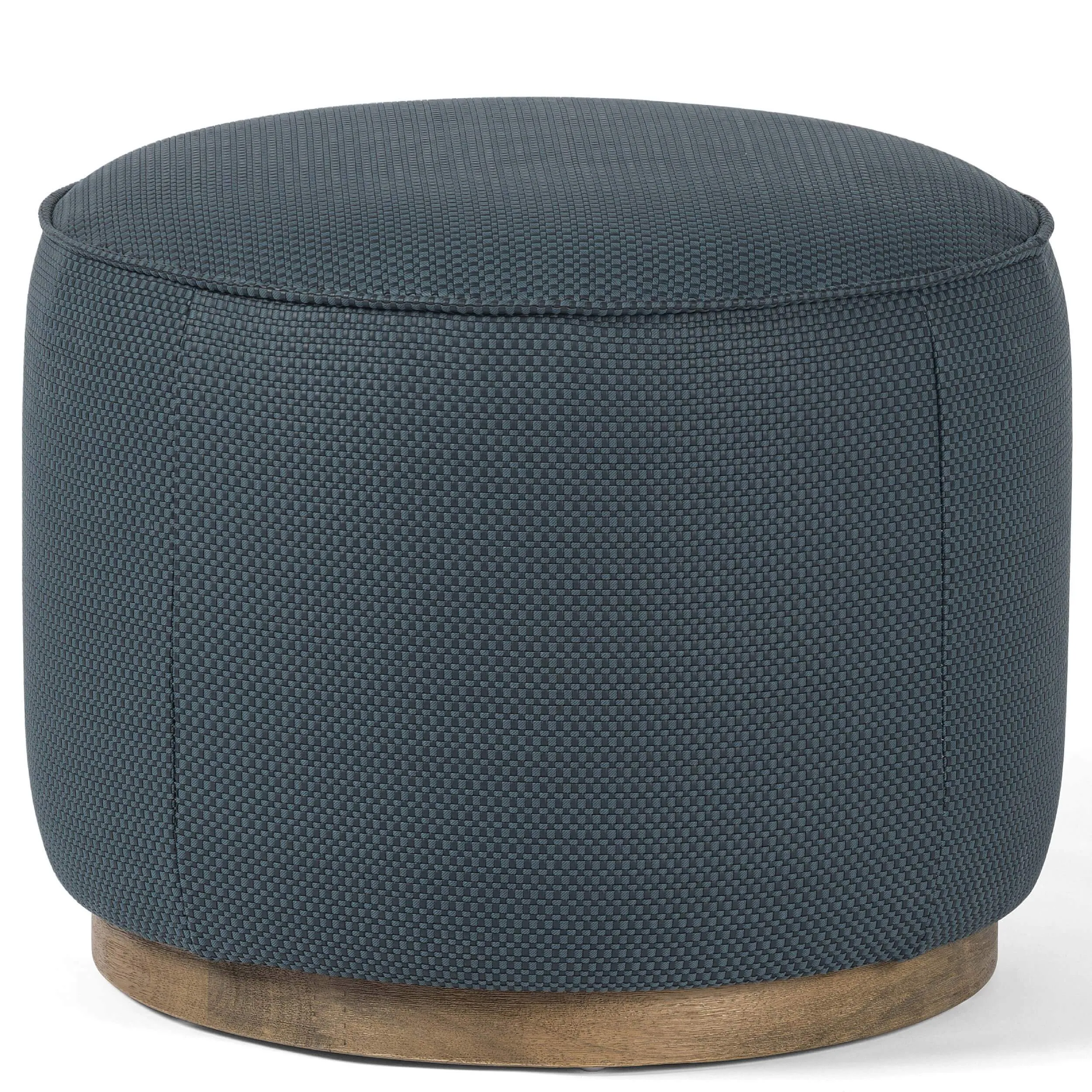 Sinclair Round Ottoman, Fresno Cobalt