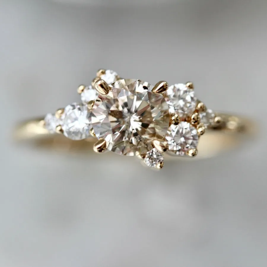 Skinny Dip Champagne Round Brilliant Cut Diamond Ring