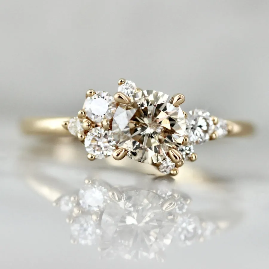 Skinny Dip Champagne Round Brilliant Cut Diamond Ring