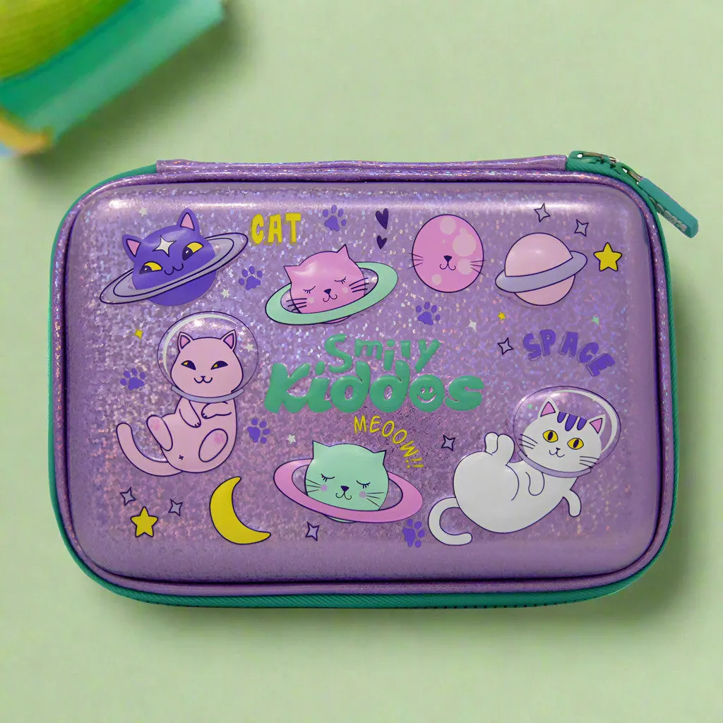 Smily Kiddos Sparkle Pencil Case Space Kitty