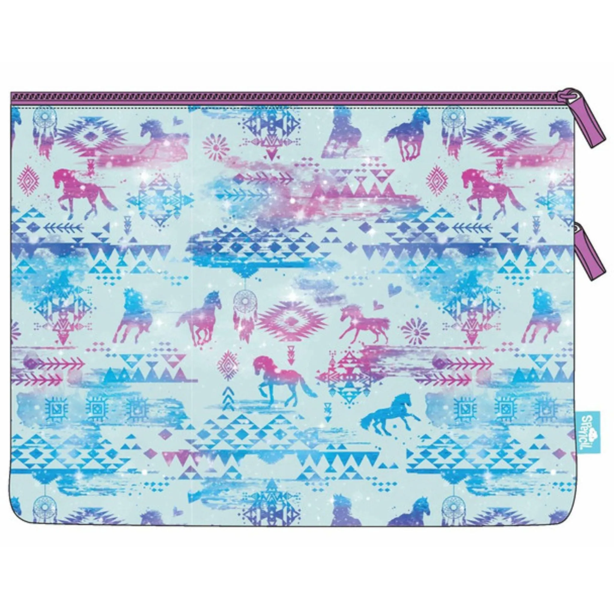 Spencil Zip Pencil Case Aztec Horse