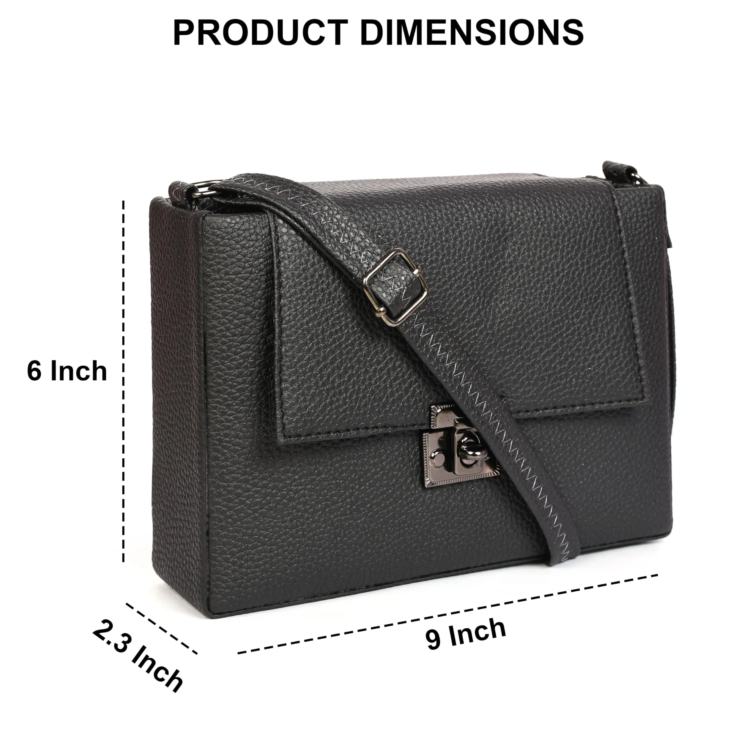 Stylish Women's Sling Bag Compact - BLACK